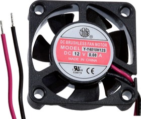 JL4010H12S, вентилятор 12В 40х40х10мм (аналог KF0410S1H) подшипник скольжения клеммы