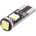 Автолампа диод T10 W5W 3 SMD диода 1-конт без цоколя обманка, биполярная ...