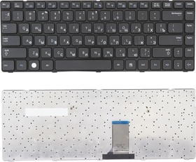 Фото 1/2 Клавиатура для ноутбука Samsung R470 R480 черная с черной рамкой