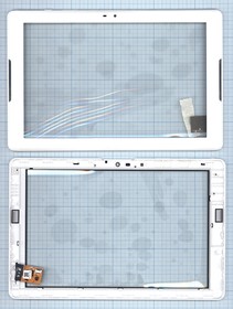 Сенсорное стекло (тачскрин) для Acer Iconia One B3-A32 белое с рамкой