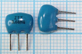 Фото 1/2 Керамические резонаторы 3.68МГц с тремя выводами; №пкер 3680 \C09x5x07P3\30\ 5000\\ZTT3,68MG\3P