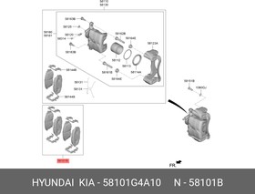 Колодки передние HYUNDAI/KIA 58101G4A10