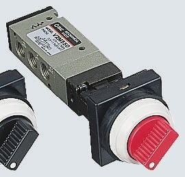 EVZM550-F01-34R, Twist Selector 5/2 Pneumatic Manual Control Valve VZM500 Series, G 1/8, 1/8in, III B