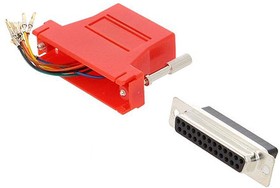 Фото 1/2 DA25-PMJ8-R-K, D-sub Adapter Male 25 Way D-Sub to Female RJ45