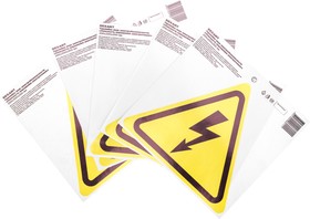 Фото 1/9 56-0006, Наклейка знак электробезопасности «Опасность поражения электротоком» 200х200х200мм