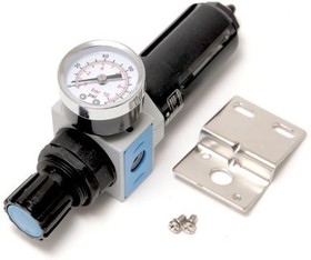 FEW200002, Фильтр-регулятор с индикатором давления для пневмосистем 1/4''(максимальное давление 10bar пропускна