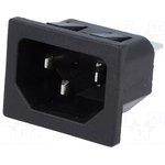 CL19192RB, IEC Power Connector, IEC C13 Socket, 10 A, 250 VAC, Quick Connect ...