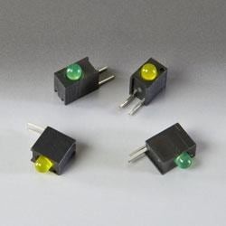 H131CYDL-120, LED Circuit Board Indicators RA Yellow 585nm 3MM Single