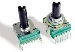 P140KV1-F25BR10K, Res Conductive Plastic POT 10K Ohm 20% 0.05W(1/20W) 1(Elec)/1(Mech)Turn 6mm (35 X 20.1mm) Pin Panel Mount/Bracket ...