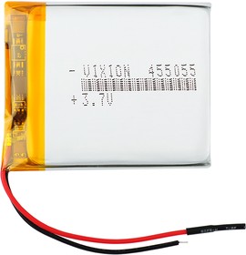Фото 1/4 Аккумулятор универсальный Vixion 4x50x55 мм 3.8V 2000mAh Li-Pol (2 Pin)