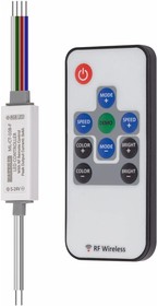 Контроллер RGB 6-24В, 72/144/288Вт, 3 канала x 4А, IP20, пульт, 45x13x6мм ML-CT-108-F