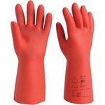 GICN- BT/08, Orange Latex Electrical Protection Electrical Insulating Gloves, Size 8, Medium
