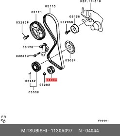 1130A097, ШЕСТЕРНЯ МАСЛЯНОГО НАСОСА ДВИГАТЕЛЯ, Mitsubishi | купить в ...