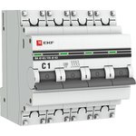 Автоматический выключатель 4P 1А 4,5kA ВА 47-63 PROxima mcb4763-4-01C-pro