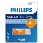 FM04FD05B/97, Флеш накопитель 4GB PHILIPS VIVID2.0 4GB, USB 2.0