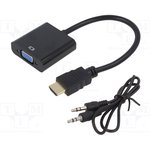 Переходник Gembird-Cablexpert Переходник HDMI-VGA, 19M/15F (A-HDMI-VGA-03)