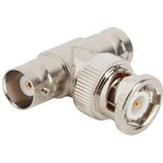 031-208-1051, Conn BNC Adapter F/PL/F 4GHz 50Ohm T Style Gold