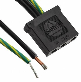 489-007-L10, Fan Accessories Plug & Cord Set for 120x38mm AC Fan (1000mm) (UL/CSA certified)