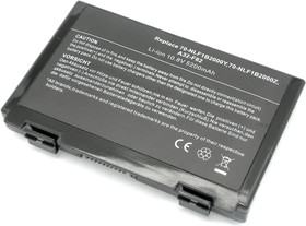 Фото 1/2 Аккумуляторная батарея для ноутбука Asus K40, F82 (A32-F82) 11.1V 5200mAh OEM черная