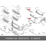 86531S1010, Решетка бампера Santa FE 4