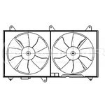 LFK0576, Вентилятор радиатора Chevrolet Epica (06-) (2 вент.) (с кожухом) (LFK 0576)