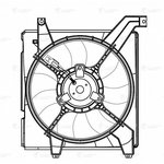 LFK0803, Вентилятор радиатора Hyundai Elantra (XD) (00-) (с кожухом) (LFK 0803)
