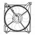 LFK0806, Э/вентилятор охл. для а/м Hyundai Sonata (EF) (02-) 2.0i (с кожухом) ...