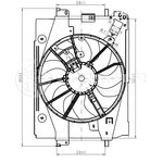 Э/вентилятор охл. для а/м Лада Vesta (15-)/Renault Logan II (12-) (с кожухом) ...