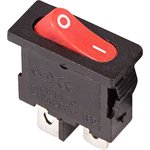 36-2051, Выключатель клавишный 250V 6А (2с) ON-OFF красный Mini (RWB-103 ...
