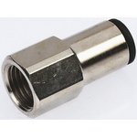 3114 04 10, LF3000 Series Straight Threaded Adaptor, G 1/8 Female to Push In 4 ...