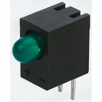 L-710A8EW/1LGD, Green Right Angle PCB LED Indicator, Through Hole 2.5 V