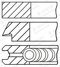 08-502900-00, 08-502900-00_кольца поршневые! d81x1.5x1.75x2 STD (1)\ Audi, VW 1.8 94