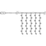 Светодиодная гирлянда CL591 занавес 33м + 3м 2700К USB 41638