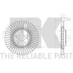 Диск тормозной передний LEXUS RX (12/08- ), TOYOTA RAV4 IV (17) 2045176
