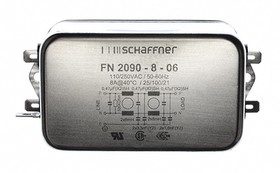 FN2090-8-06, Фильтр помехоподавляющий, однофазный, 250ВAC, Cx 470нФ, Cy 3,3нФ