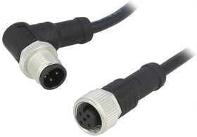Фото 1/2 M12A04FL-12AMR-SD001, Sensor Cables / Actuator Cables M Series, M12, 4A, 04 Pins, Overmolded, Straight