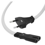 4PH-R90369, 4ПХ Кабель питания 0.5m, плоская вилка - C7, белый ...