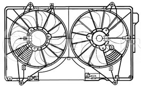 Фото 1/6 LFK 25CX, Э/вентиляторы охл. с кожухом (2 вент.) для а/м Mazda CX-5 (11-) 2.0i/2.5i