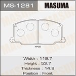 MS-1281, MS-1281_колодки дисковые п.! с антискр. пл.\ Toyota Camry/Carina ...
