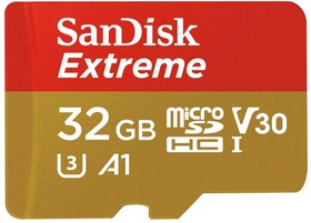 Фото 1/3 SDSQXAF-032G-GN6MA, Memory Card, microSD, 32GB, 100MB/s, 60MB/s, Gold / Red