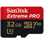 SDSQXCG-032G-GN6MA, Extreme Pro MicroSDHC Class 10 U3 V30 Memory Card ...