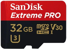 Фото 1/5 SDSQXCG-032G-GN6MA, Extreme Pro MicroSDHC Class 10 U3 V30 Memory Card, 32GB 95MB/s 90MB/s