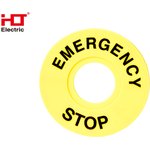 085-25-002, Знаки электробезопасности табличка "Emergency Stop", 90 мм ...