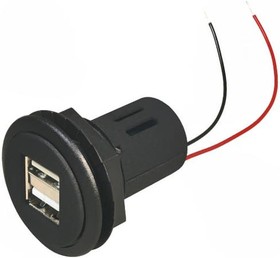 Фото 1/2 67321500, Автомобильное зарядное устройство, гнездо USB A x 2, 5А, черный