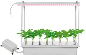 Светильник светодиодный для растений ULT-P44С-10W/SPLE AQUA WHITE IP20 с подставкой и компрессором "Минисад AQUA" спектр для фотосинтеза Uni