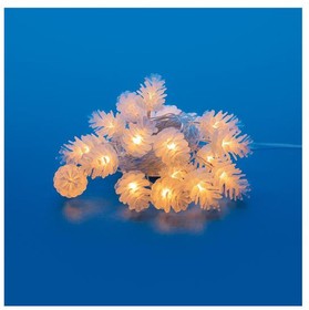 Фото 1/2 Гирлянда LED "Шишки" ULD-S0500-050/DTA WARM WHITE IP20 PINE CONES 5м 50 диодов тепл. бел. свет провод прозр. Uniel UL-00007192