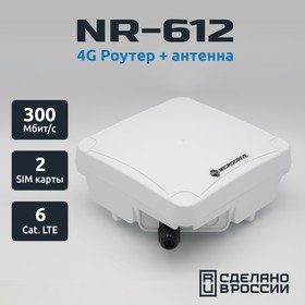 Роутер 4G Wi-Fi NR-612, уличный, антенна 15.5 dBi, LTE Cat. 6, Микродрайв | купить в розницу и оптом