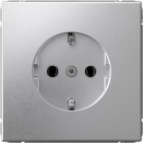 Фото 1/8 ArtGallery Алюминий Розетка с заземлением, 16А, механизм Systeme Electric (Schneider Electric)