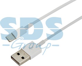 Фото 1/2 18-1121-10, Кабель USB-A - Lightning для Apple, 1А, 1м, ПВХ, белый
