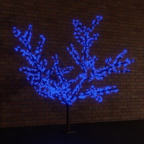 Фото 1/2 531-103, Светодиодное дерево Сакура, высота 1,5м, диаметр кроны 1,8м, синие светодиоды, IP 65, понижающий тра